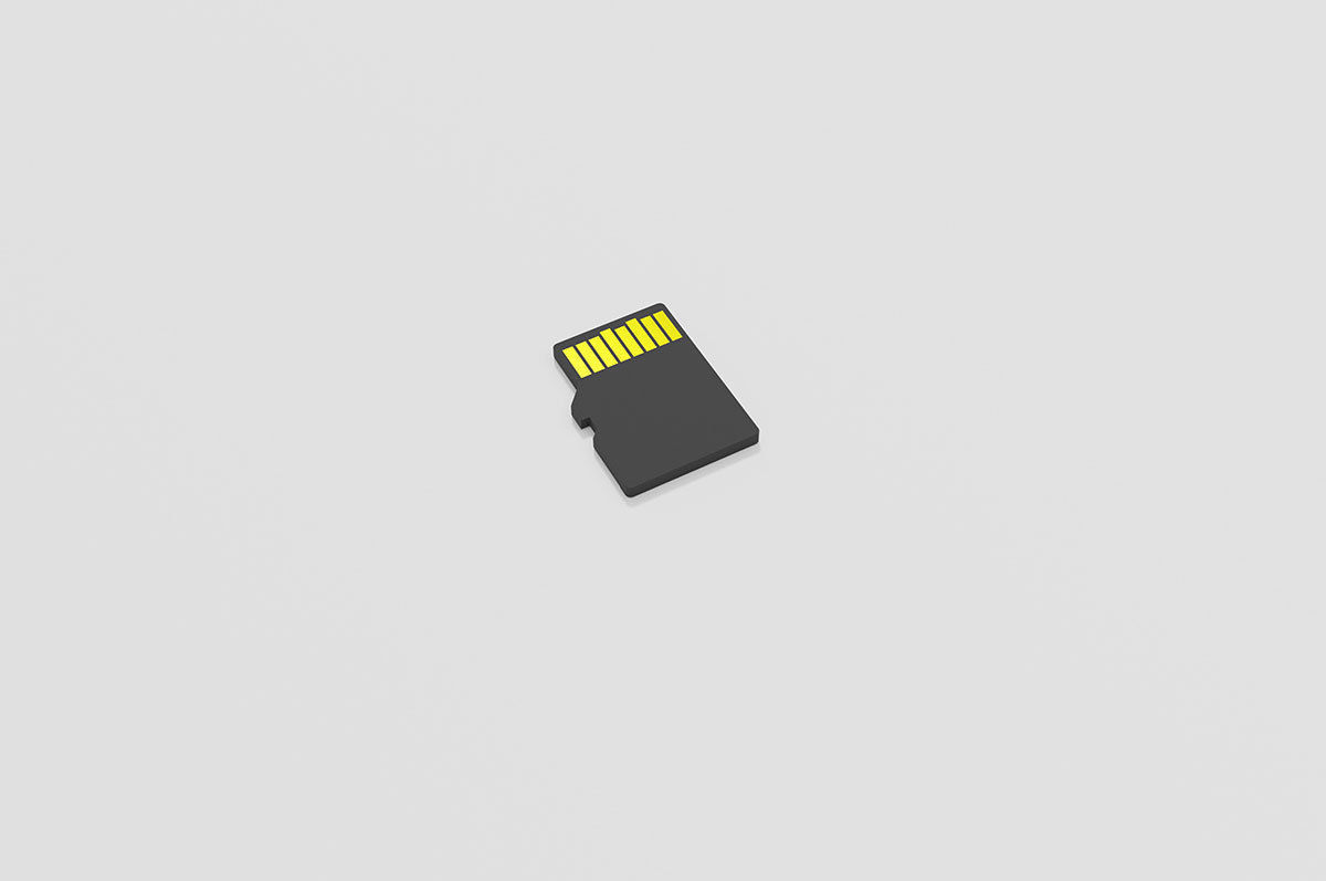 Memory Cards set Low-poly 3D model_27