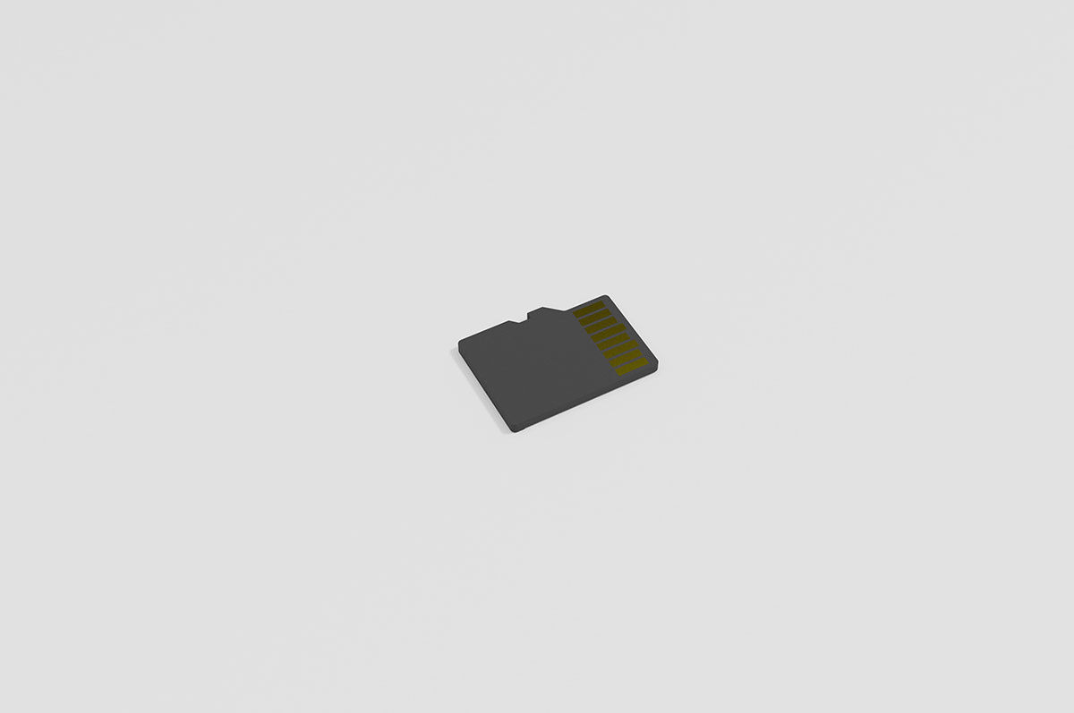 Memory Cards set Low-poly 3D model_28