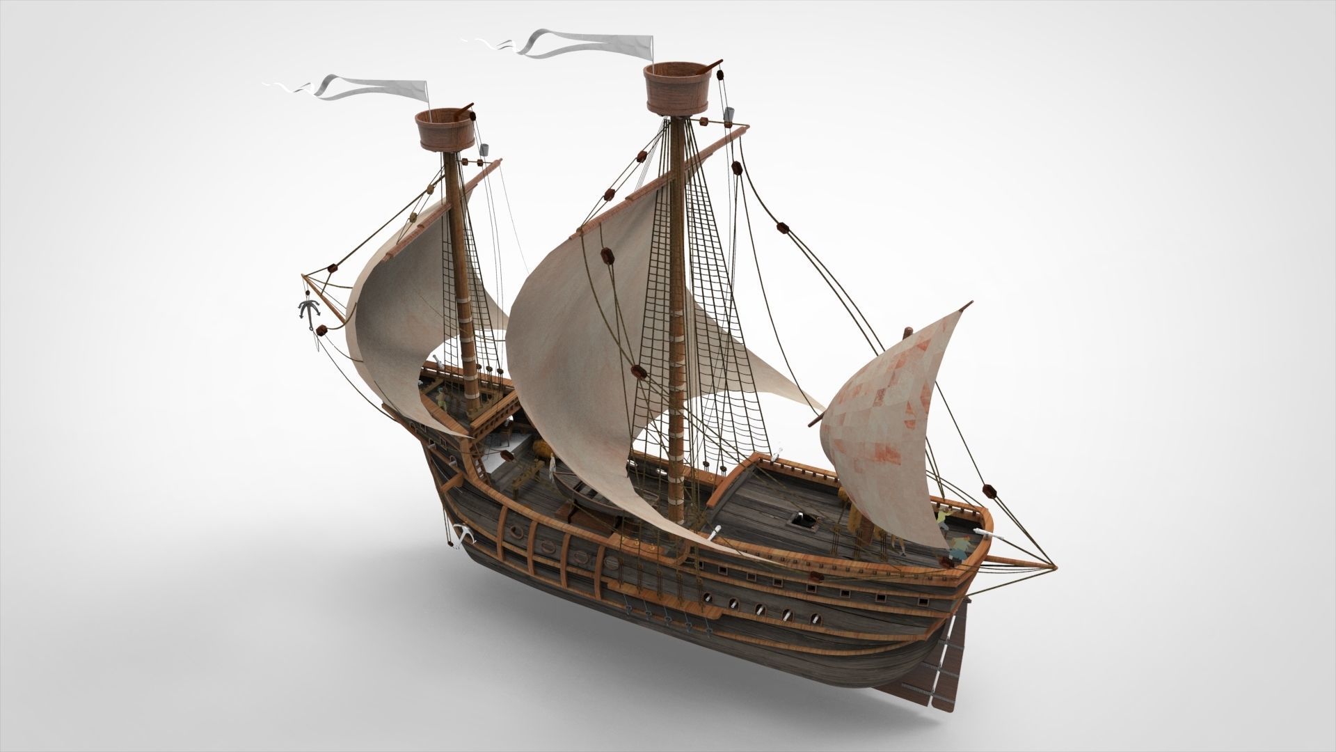 Sailing Ship 3D model_8