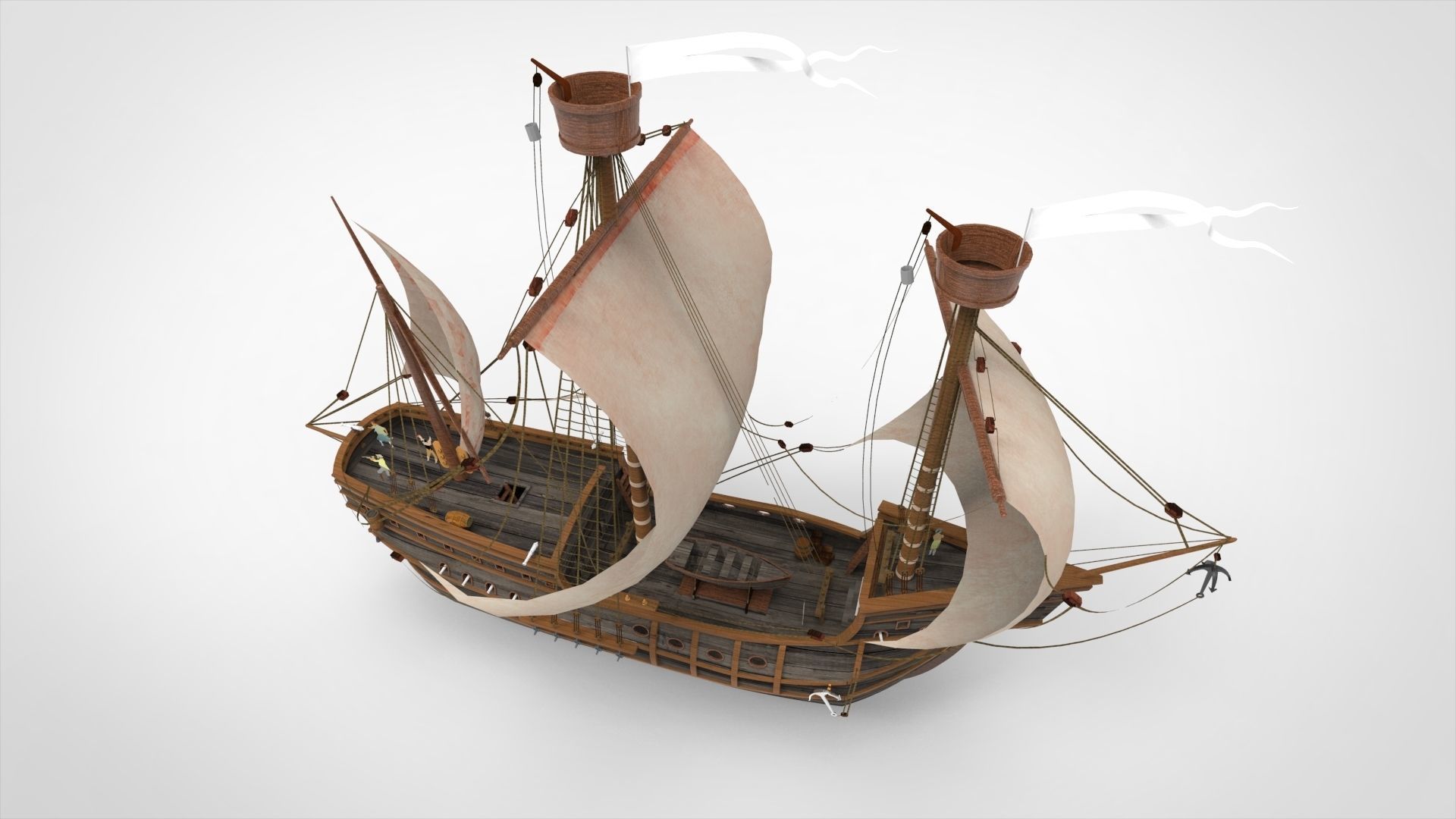 Sailing Ship 3D model_0