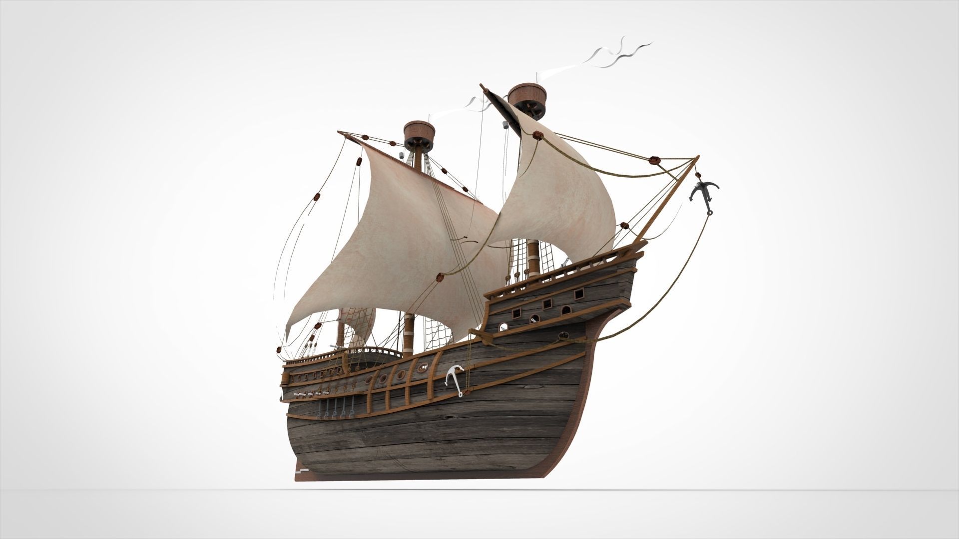Sailing Ship 3D model_9
