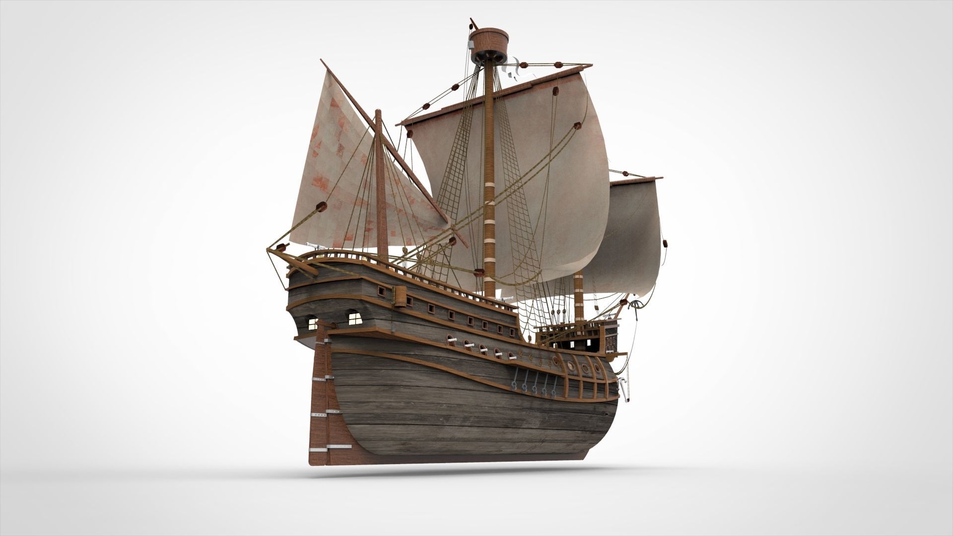 Sailing Ship 3D model_2