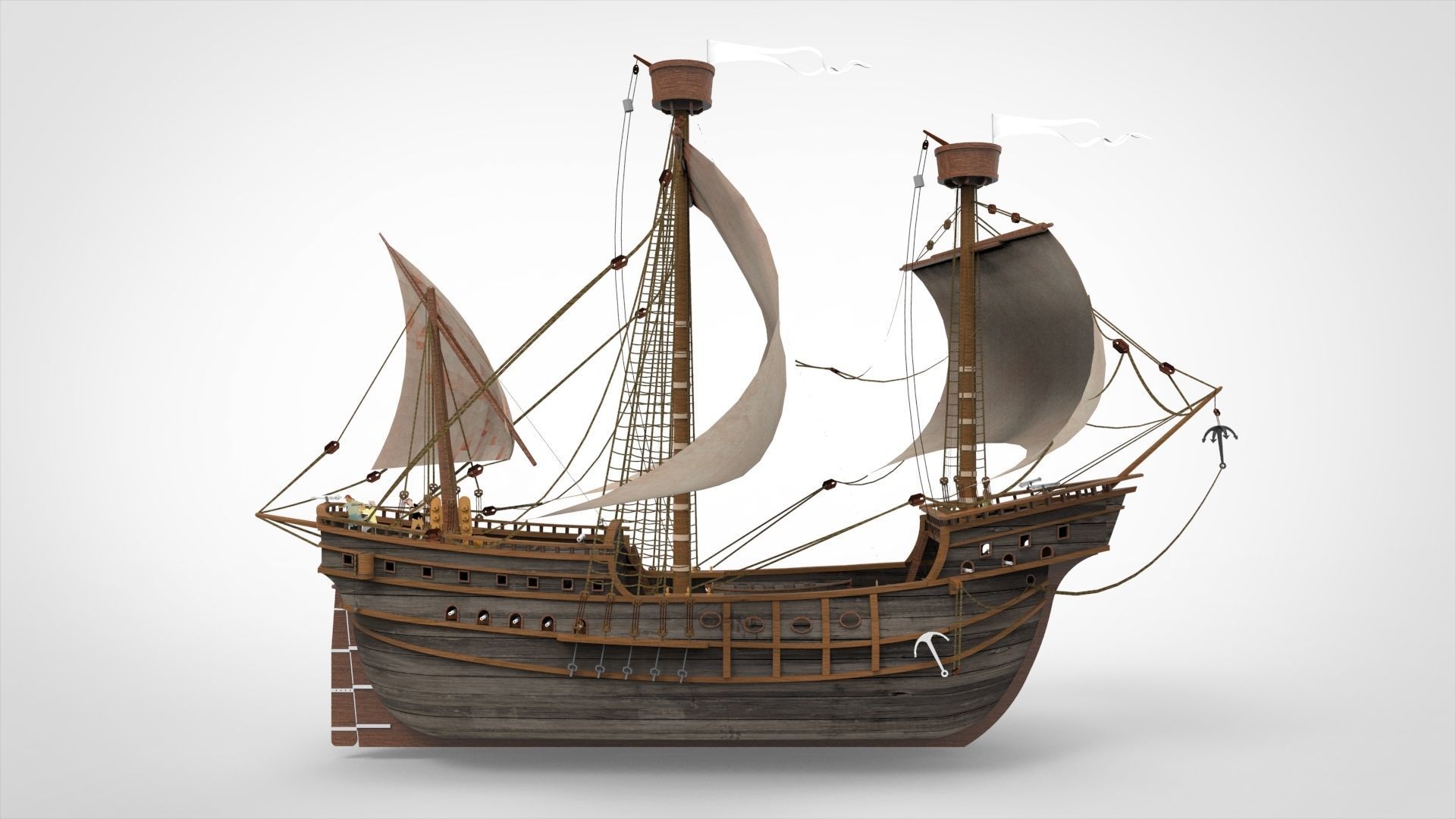 Sailing Ship 3D model_5