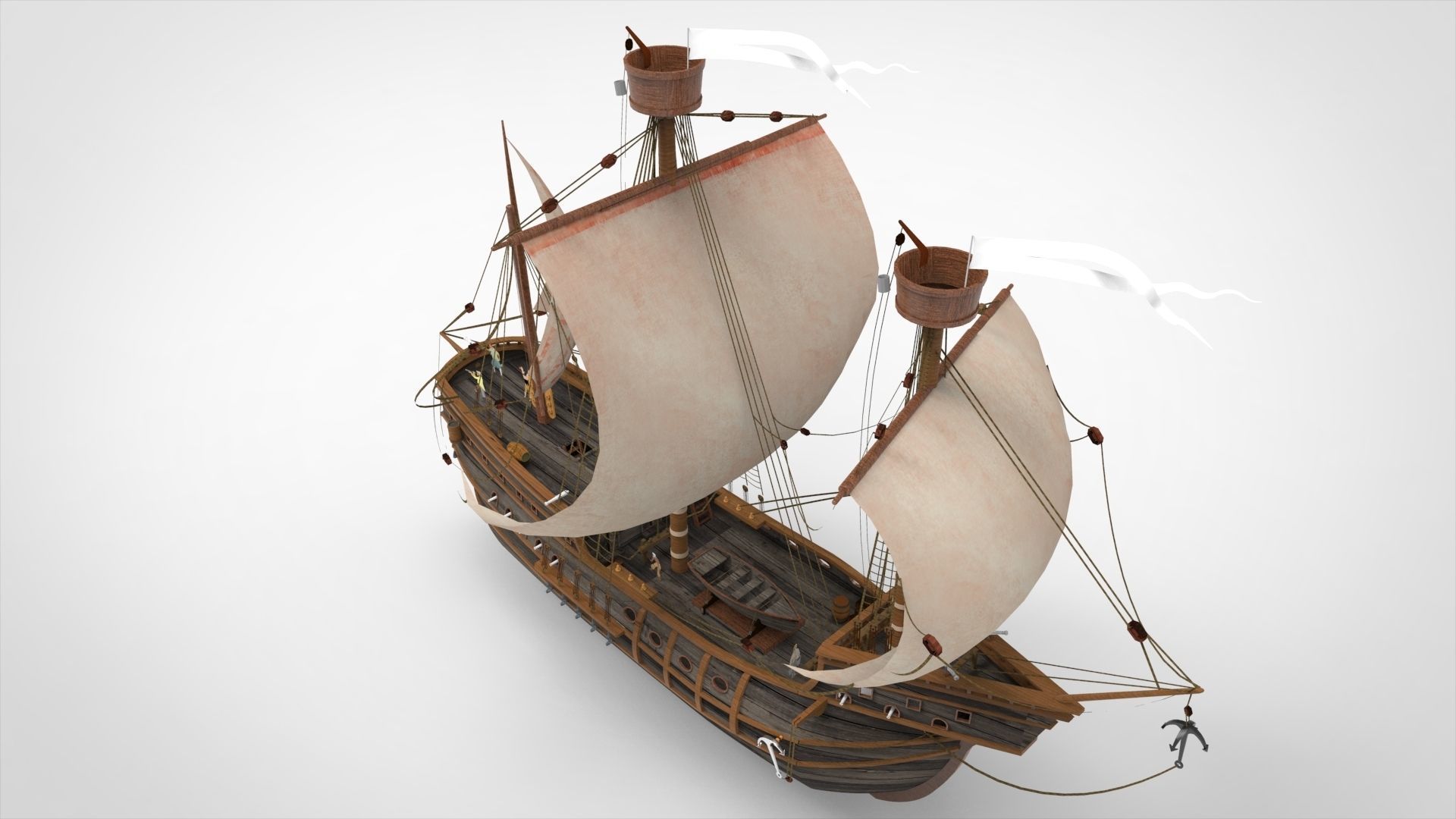Sailing Ship 3D model_7