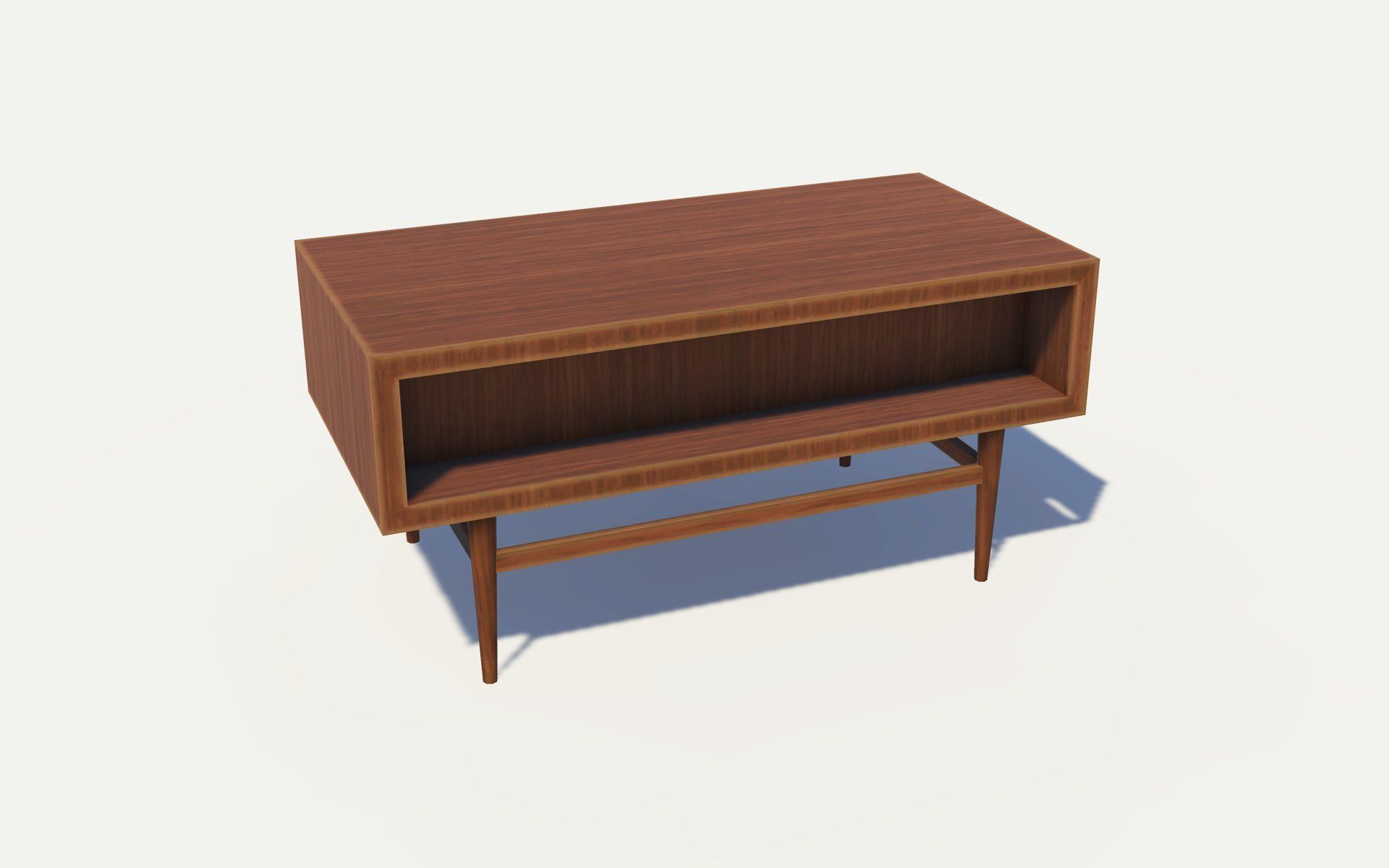 Mid Century Desk - No 1 Low-poly 3D model_3