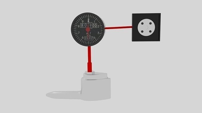  Pitot Tube System Low-poly 3D model