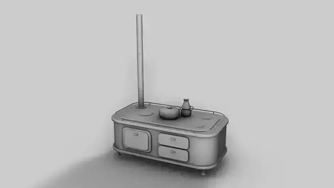 antique stove 3D model