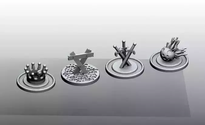 Chaos In The Old World tokens 3D print model