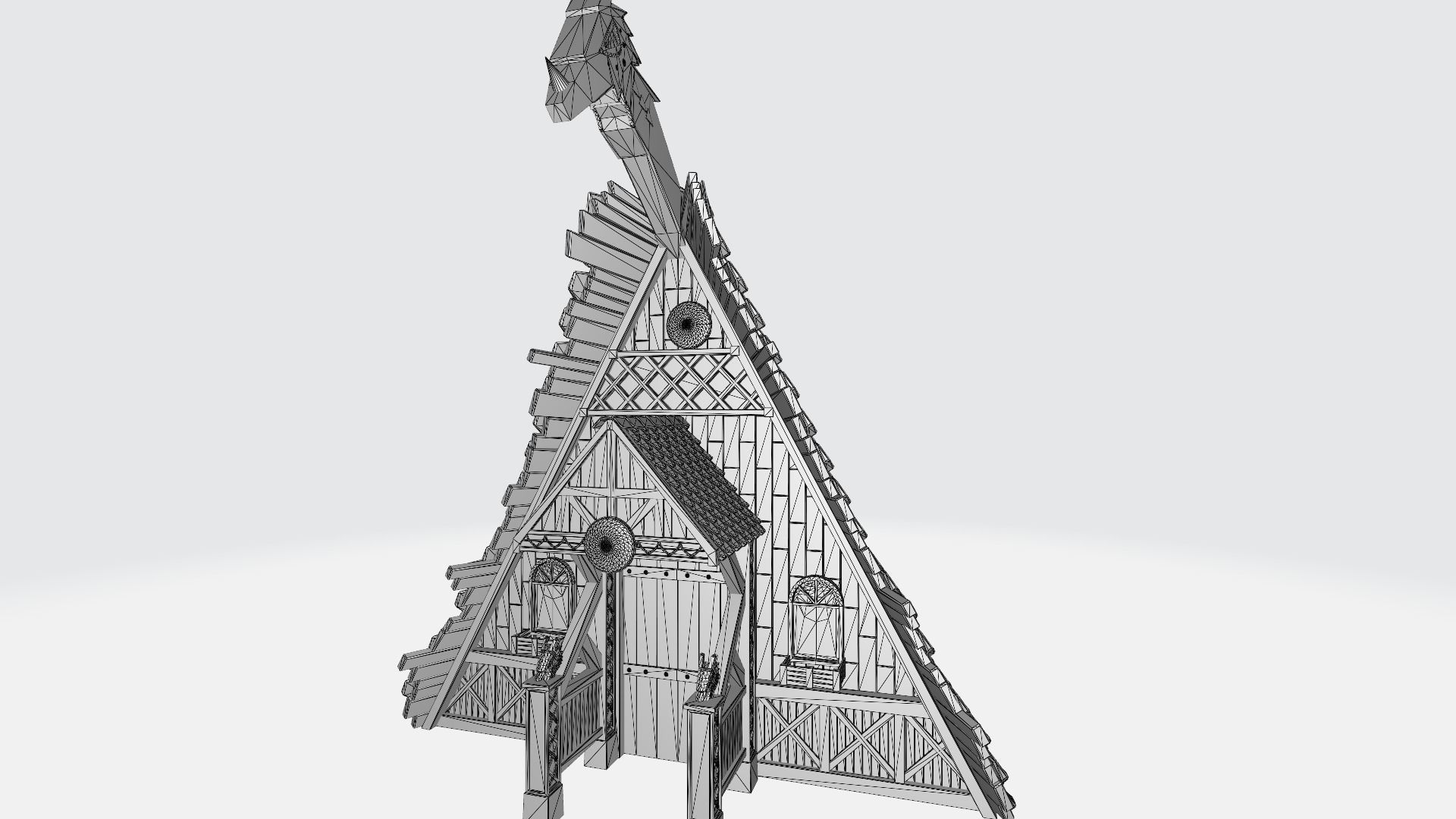 Vikings house on the swamp 3D print model_3