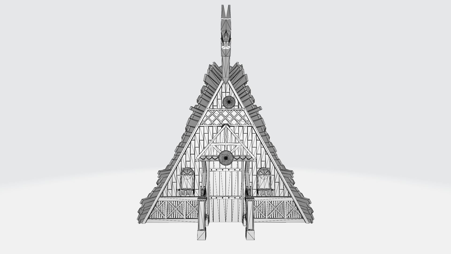 Vikings house on the swamp 3D print model_4