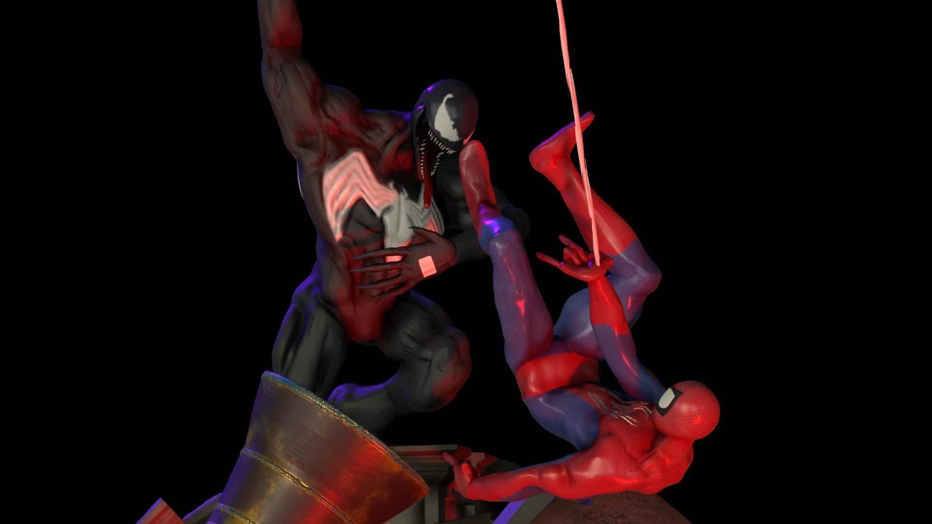 Spider Man and Venom 3D model_5