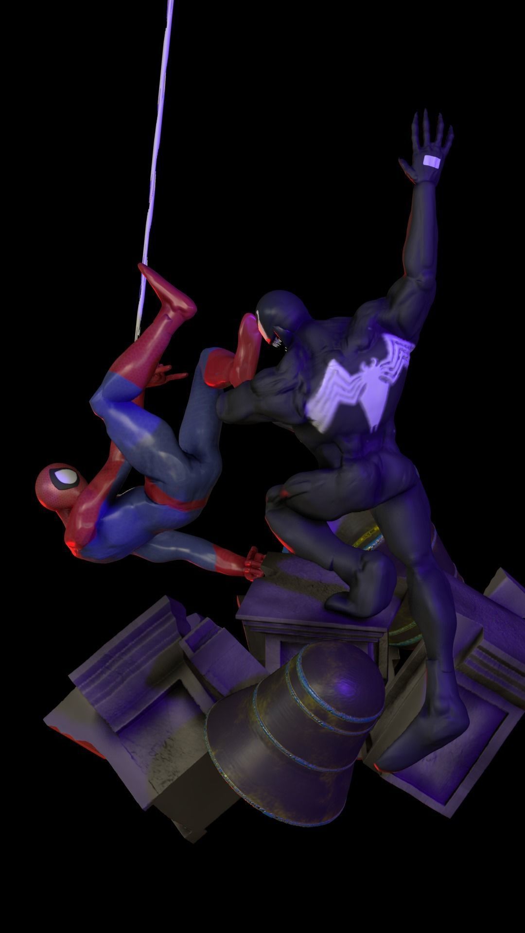 Spider Man and Venom 3D model_15
