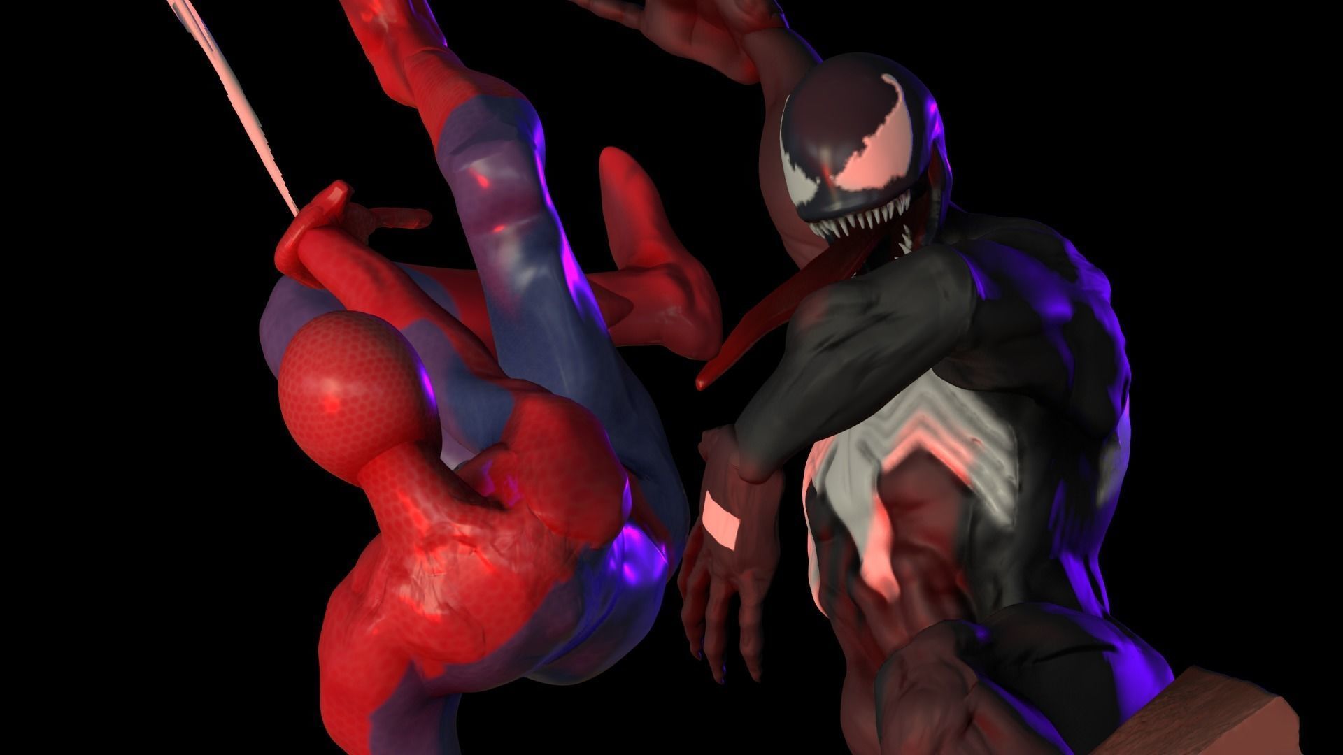 Spider Man and Venom 3D model_7