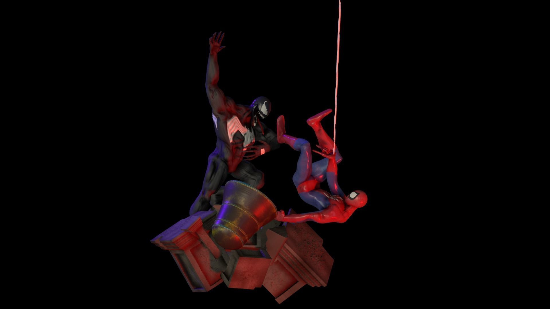 Spider Man and Venom 3D model_16