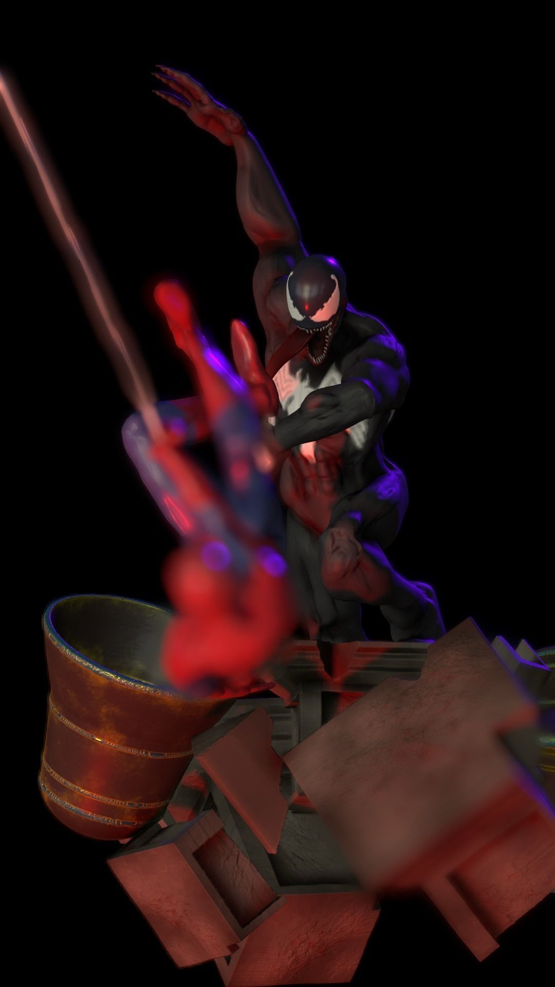 Spider Man and Venom 3D model_11