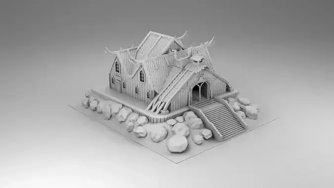 Viking house on the hill