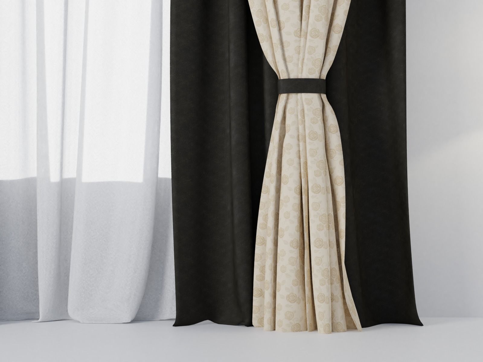 Curtains 01 collection 5 3D model_3