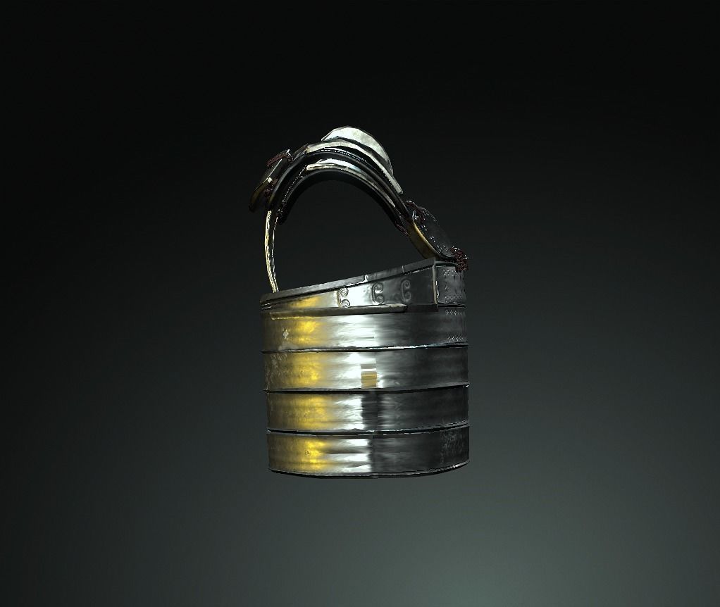 Japan Samurai Karuta Tatami Dou Low-poly 3D model_4