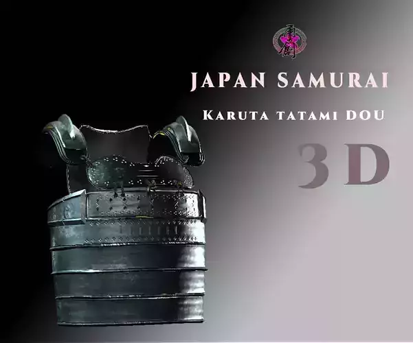 Japan Samurai Karuta Tatami Dou Low-poly 3D model