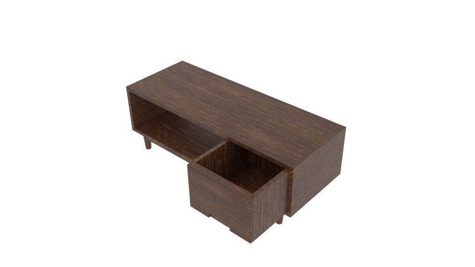 Japanese Art Furniture Table Low-poly 3D model_3