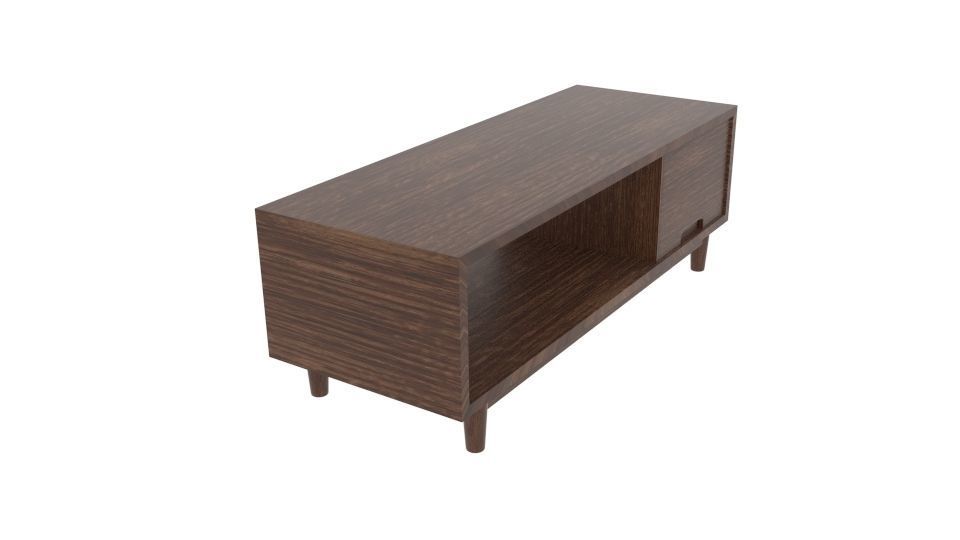  Japanese Art Furniture Table Low-poly 3D model_1