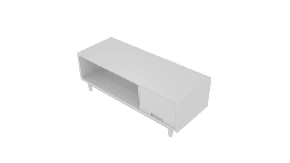  Japanese Art Furniture Table Low-poly 3D model_4