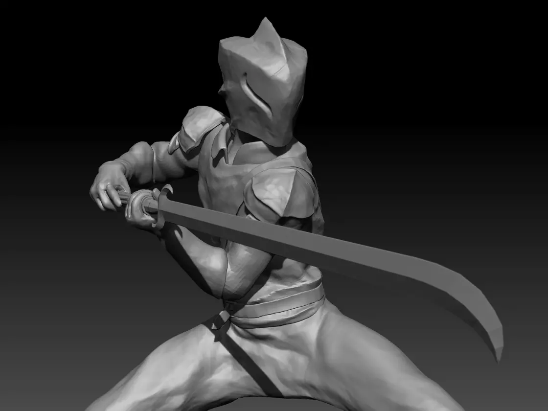 Ironclad sword wielding man 3D model