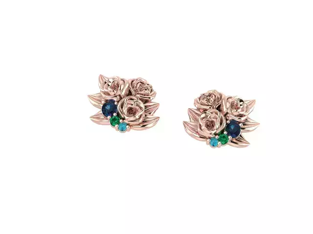 Rose earrings