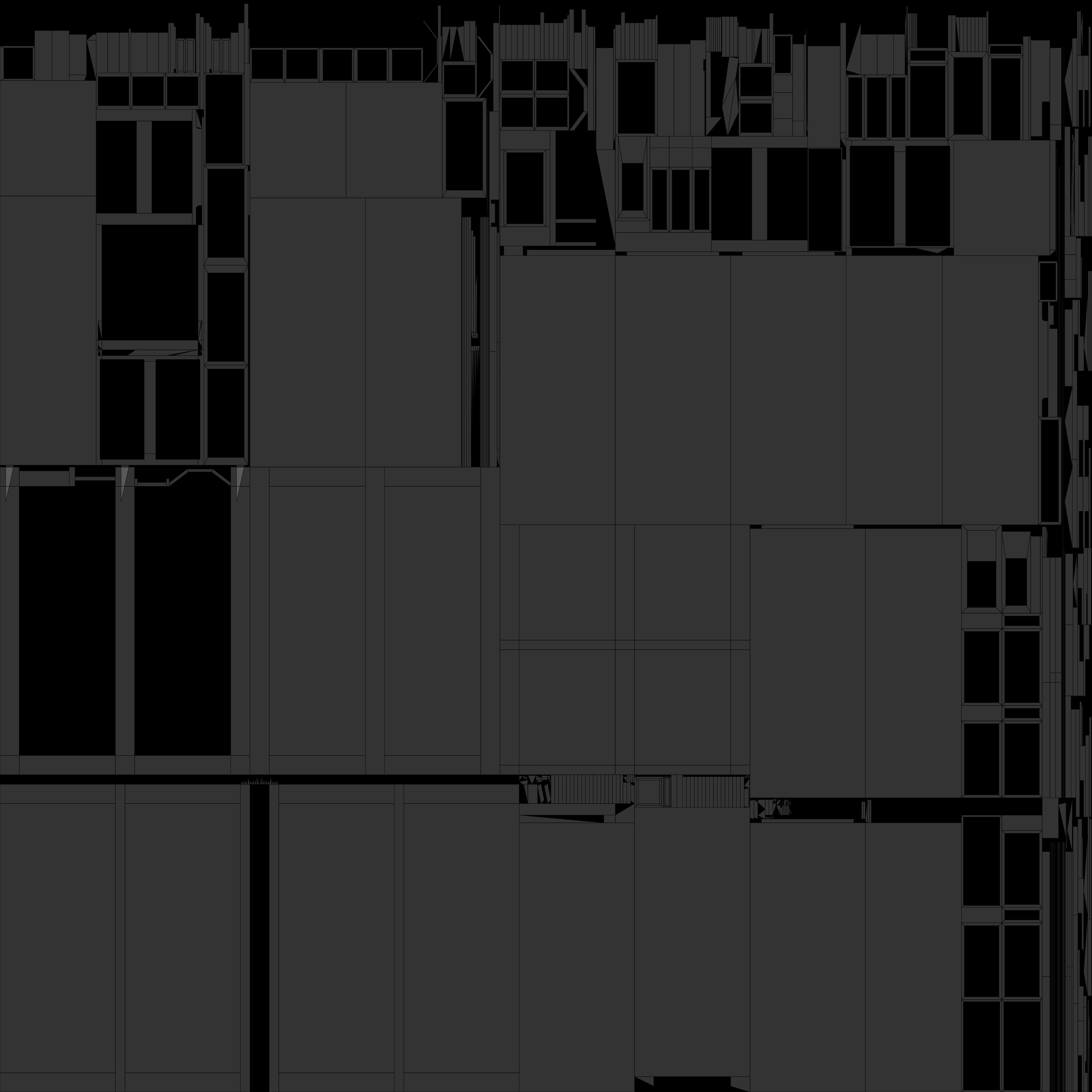 1930s low poly building 01 Low-poly 3D model_6