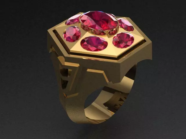 Unisex Luxury Ring 3D print model