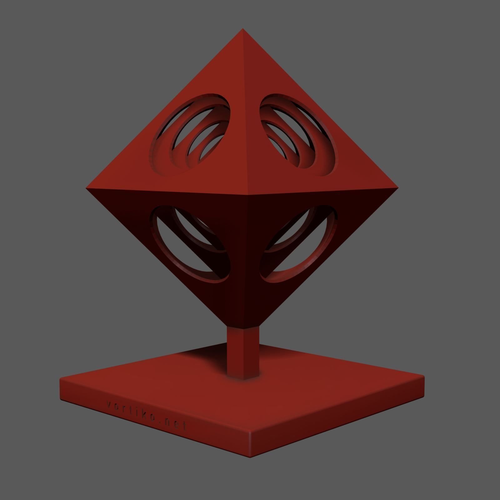 OctaEcho cube 3D print model_16