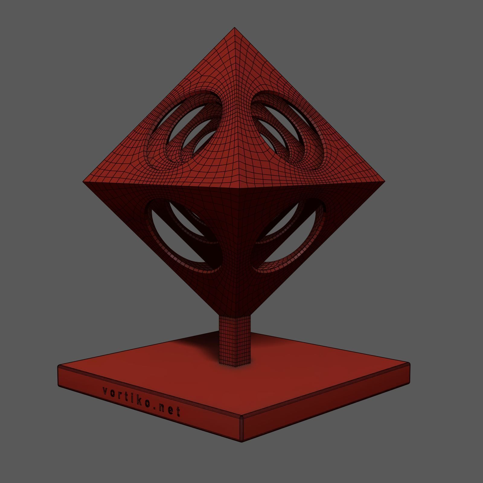 OctaEcho cube 3D print model_4