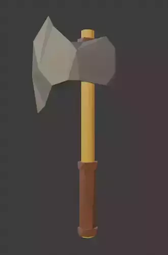 Axe low poly minecraft hammer