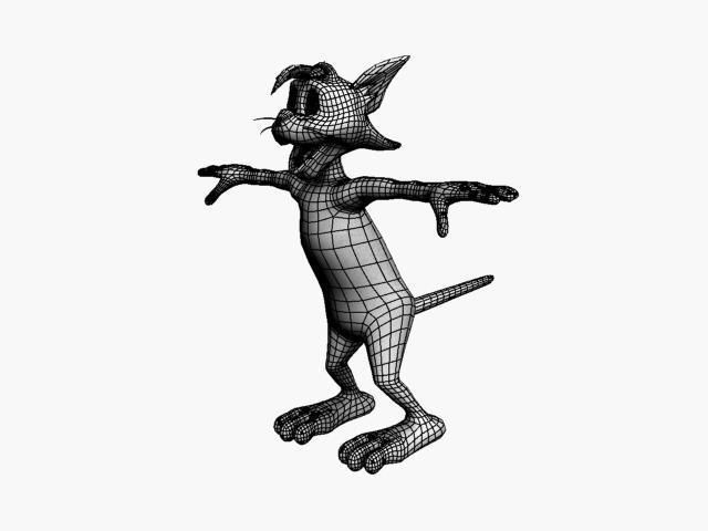 butch looney tunes cat Low-poly 3D model_2