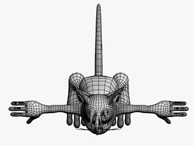 butch looney tunes cat Low-poly 3D model_19