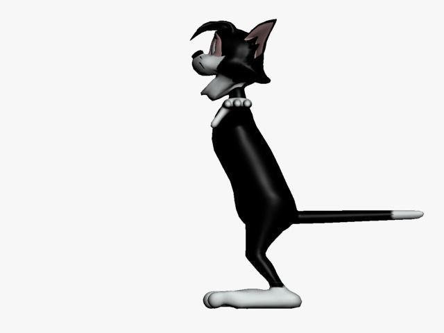 butch looney tunes cat Low-poly 3D model_23