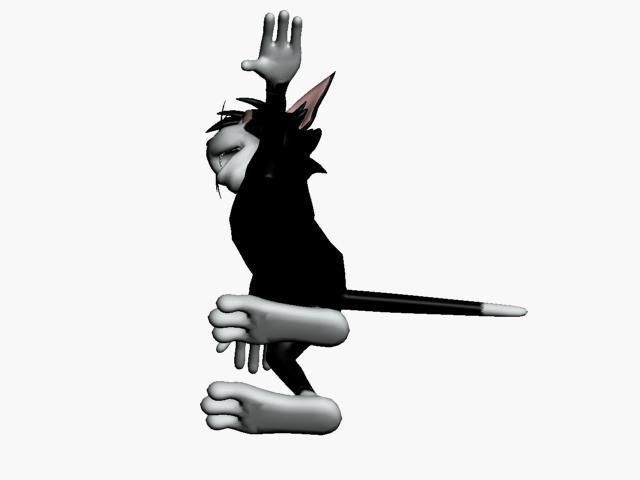 butch looney tunes cat Low-poly 3D model_24