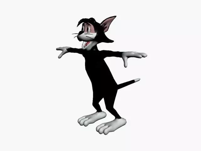 butch looney tunes cat Low-poly 3D model_0