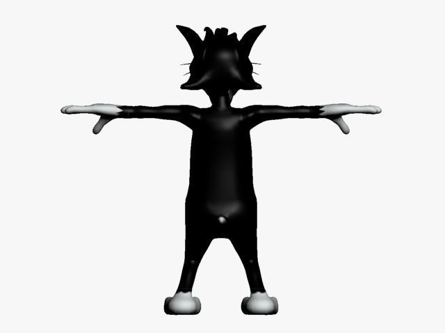 butch looney tunes cat Low-poly 3D model_9