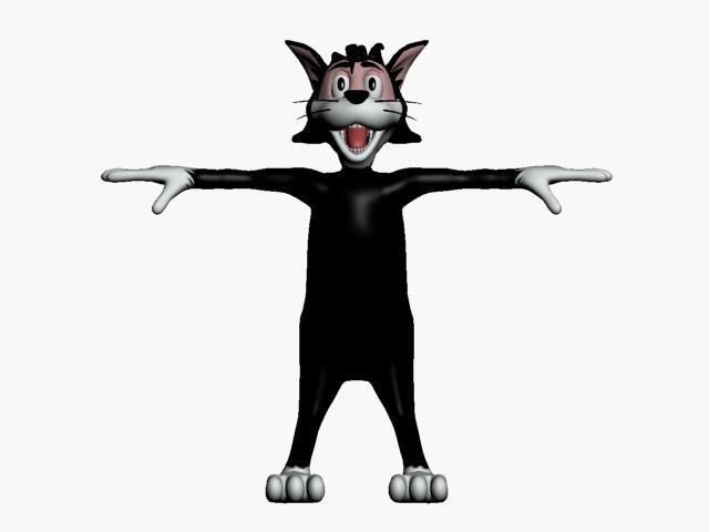 butch looney tunes cat Low-poly 3D model_6