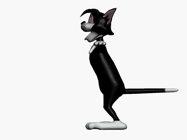 butch looney tunes cat Low-poly 3D model_22