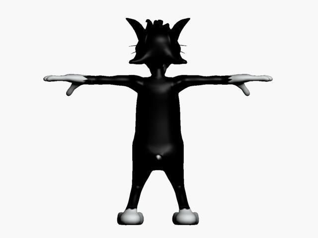 butch looney tunes cat Low-poly 3D model_8