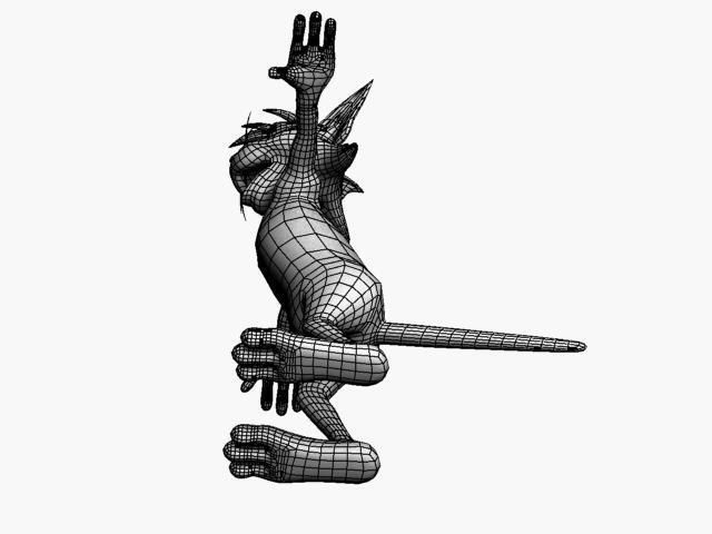 butch looney tunes cat Low-poly 3D model_26