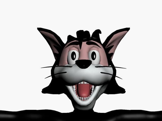 butch looney tunes cat Low-poly 3D model_14