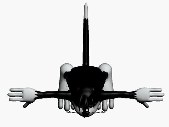 butch looney tunes cat Low-poly 3D model_16