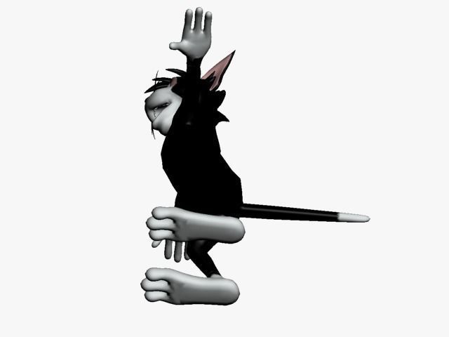 butch looney tunes cat Low-poly 3D model_25