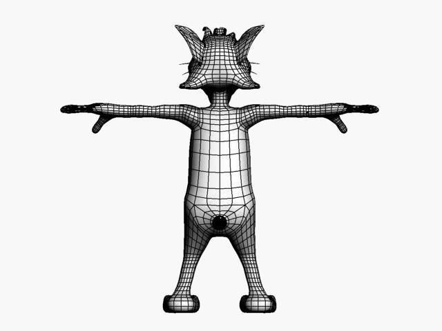 butch looney tunes cat Low-poly 3D model_10