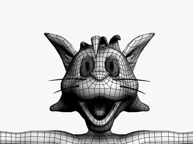 butch looney tunes cat Low-poly 3D model_13
