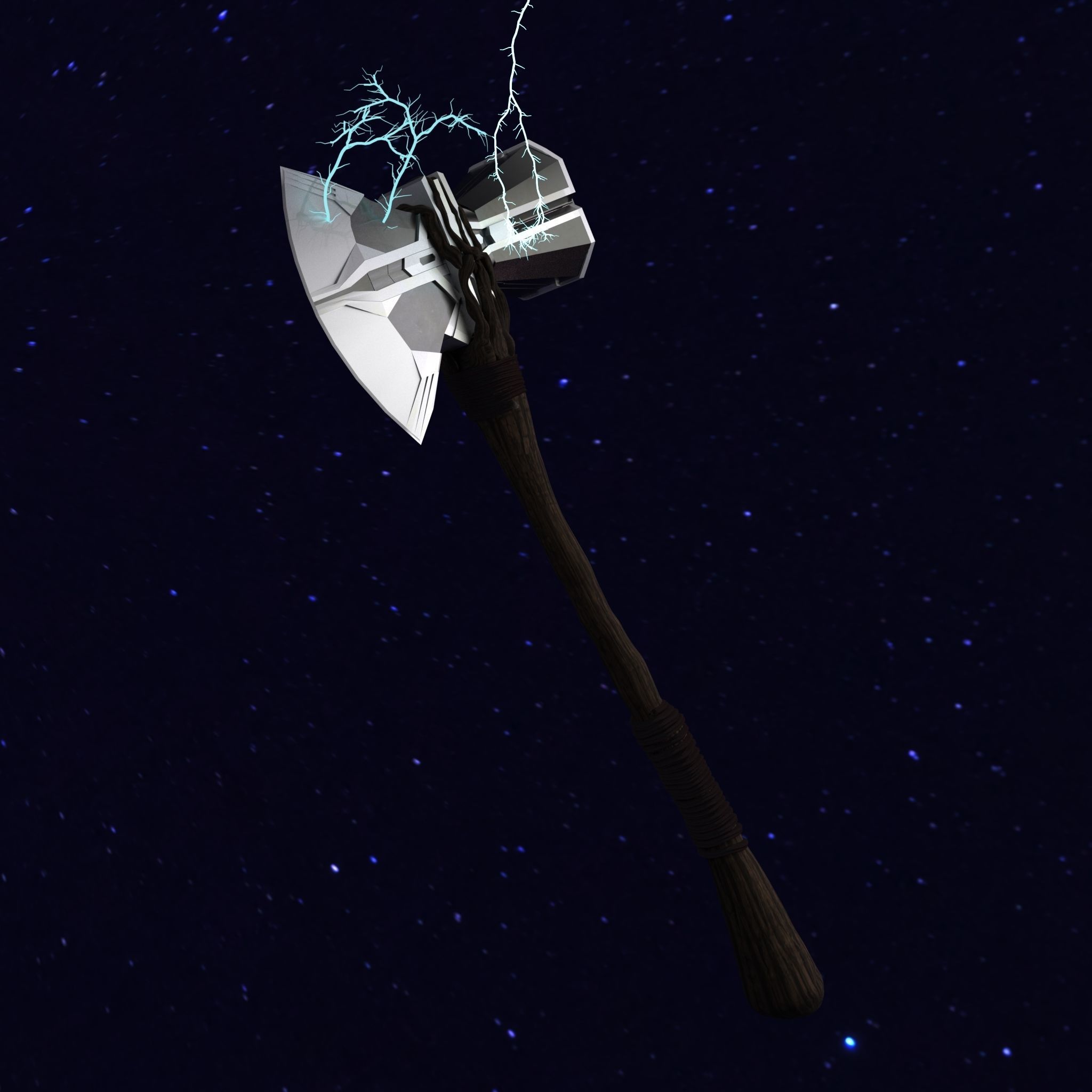 Stormbreaker axe 3D model_3