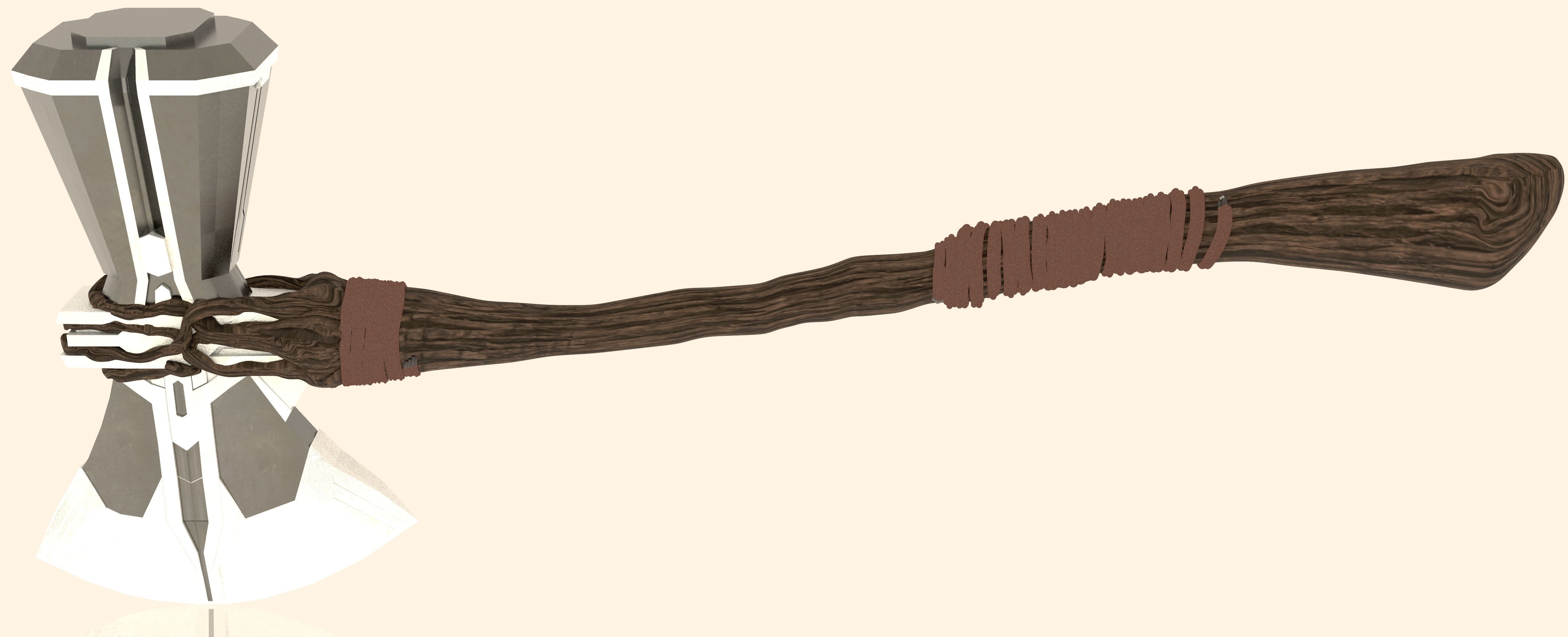 Stormbreaker axe 3D model_15